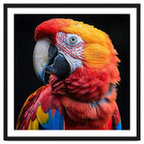 Scarlet Macaw Parrot Close Up Portrait Vivid Colors thumbnail
