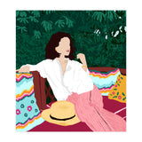 Bohemian Soul, Modern Boho Woman Decor Self Love, Self Care Portrait Fashion Patio Style Garden (Print Only) thumbnail