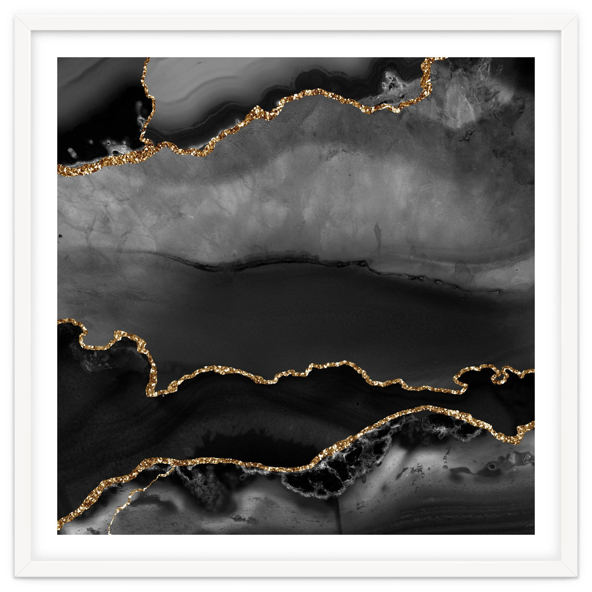 Black & Gold Agate Texture 02