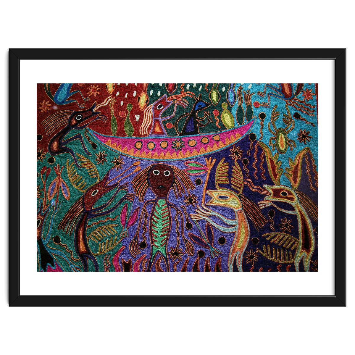 Mexico.Mexico city.National Museum of Anthropology. Huichol art.