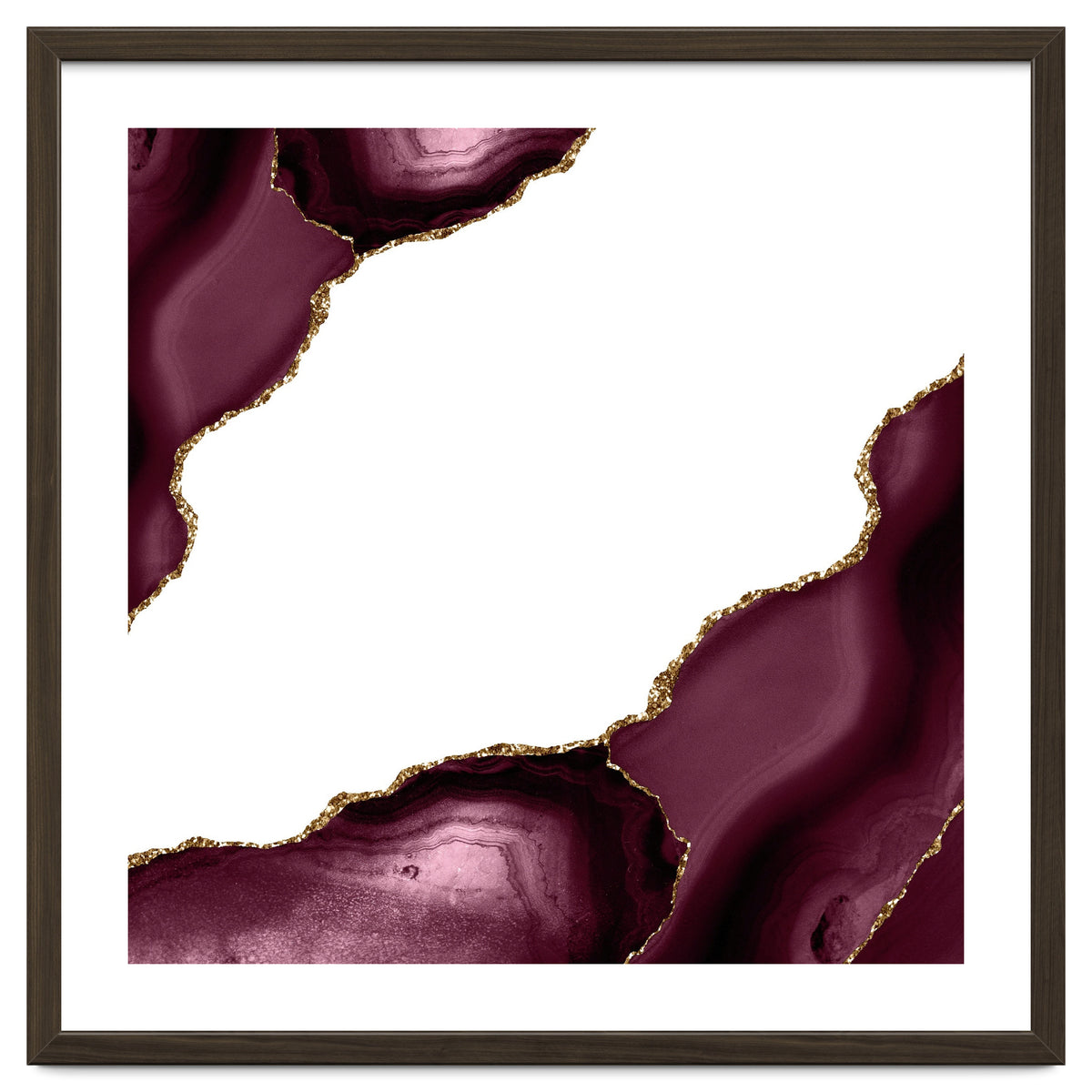 Burgundy & Gold Agate Texture 22
