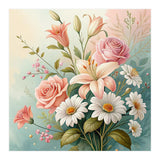 Elegant Pastel Floral Bouquet Illustration (Print Only) thumbnail