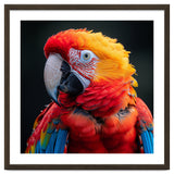 Scarlet Macaw Parrot Portrait Vivid Colors thumbnail