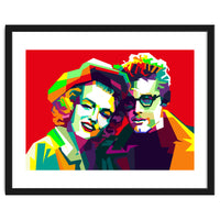 Marilyn Monroe And James Dean Pop Art WPAP