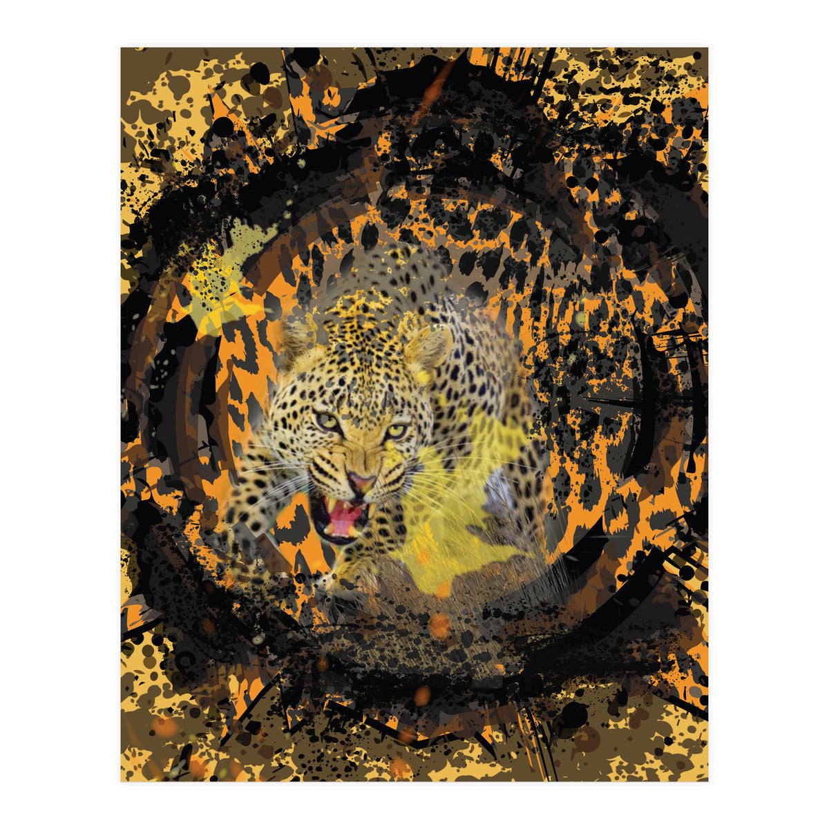 Angry Leopard (Print Only)
