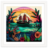 Folk Sunset Sailing Ship thumbnail