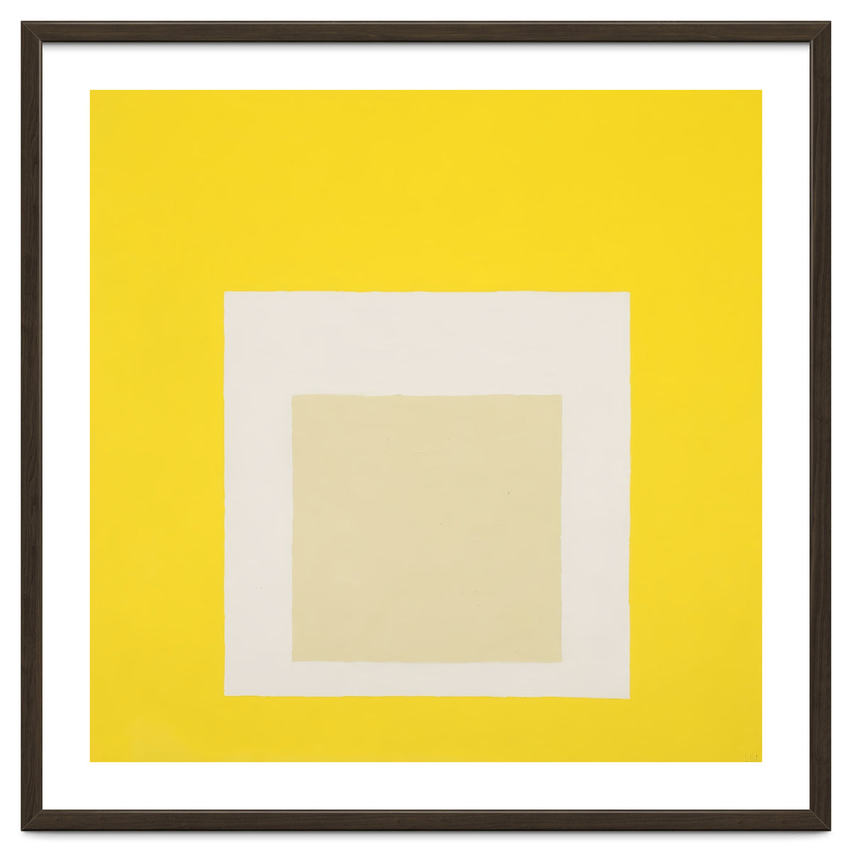 JOSEF ALBERS - HOMAGE TO THE SQUARE YELLOW WHITE