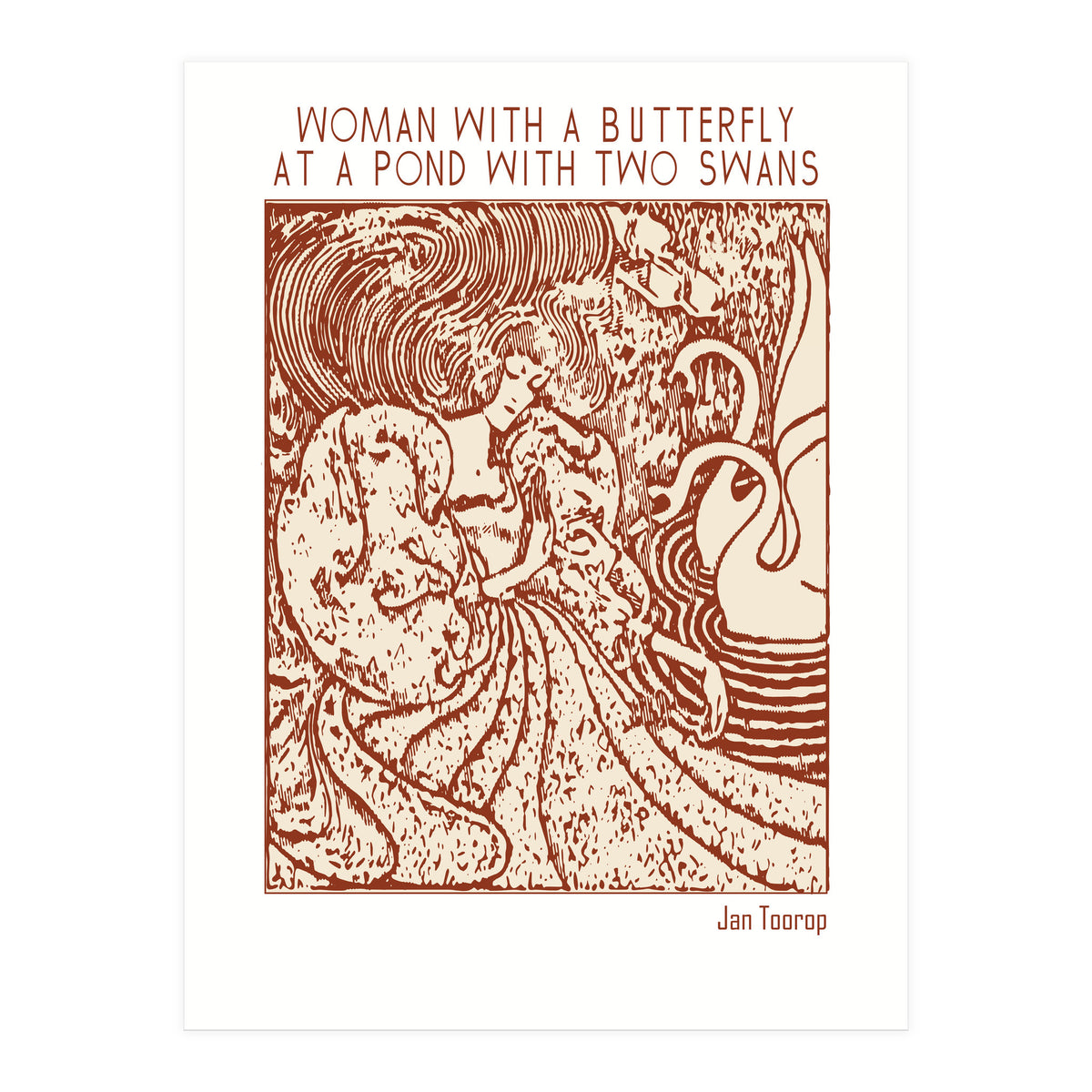 Woman With A Butterfly (Print Only)