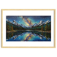 Midnight Mountain Reflection