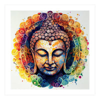 Rainbow Mandala Buddha Portrait (Print Only)