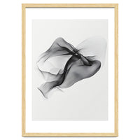Abstract Black Flowing Fabric Wave