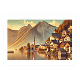 Vintage Hallstatt Poster, Austria (Print Only) thumbnail