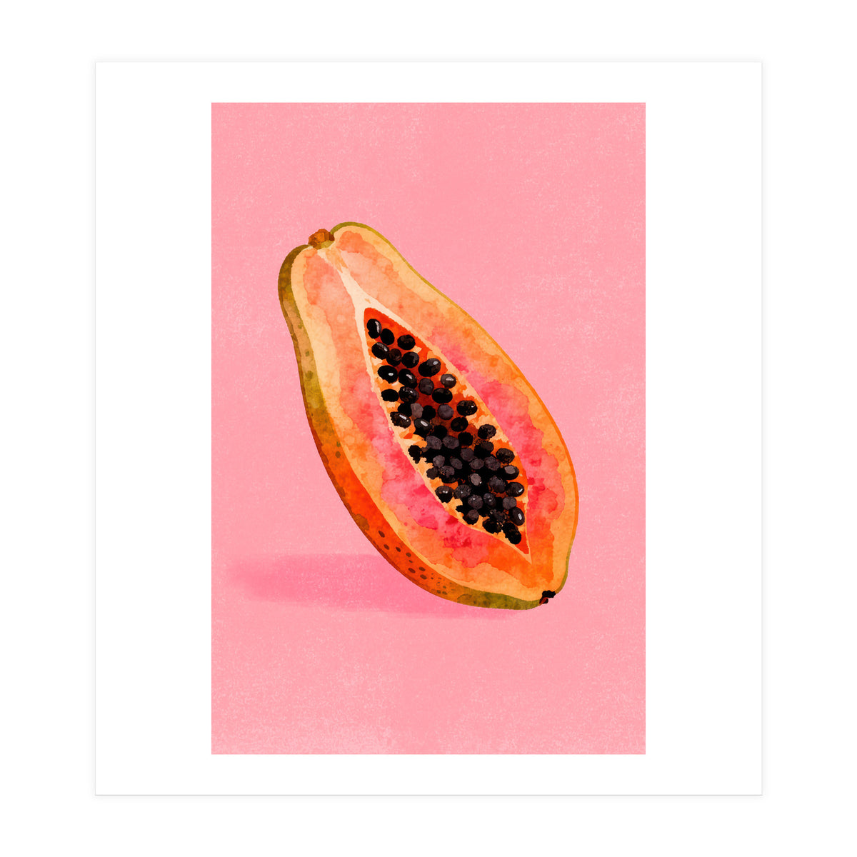Papaya fruit illustration (Print Only)