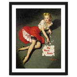 Pinup Sexy Girl Posing In Red Dress thumbnail