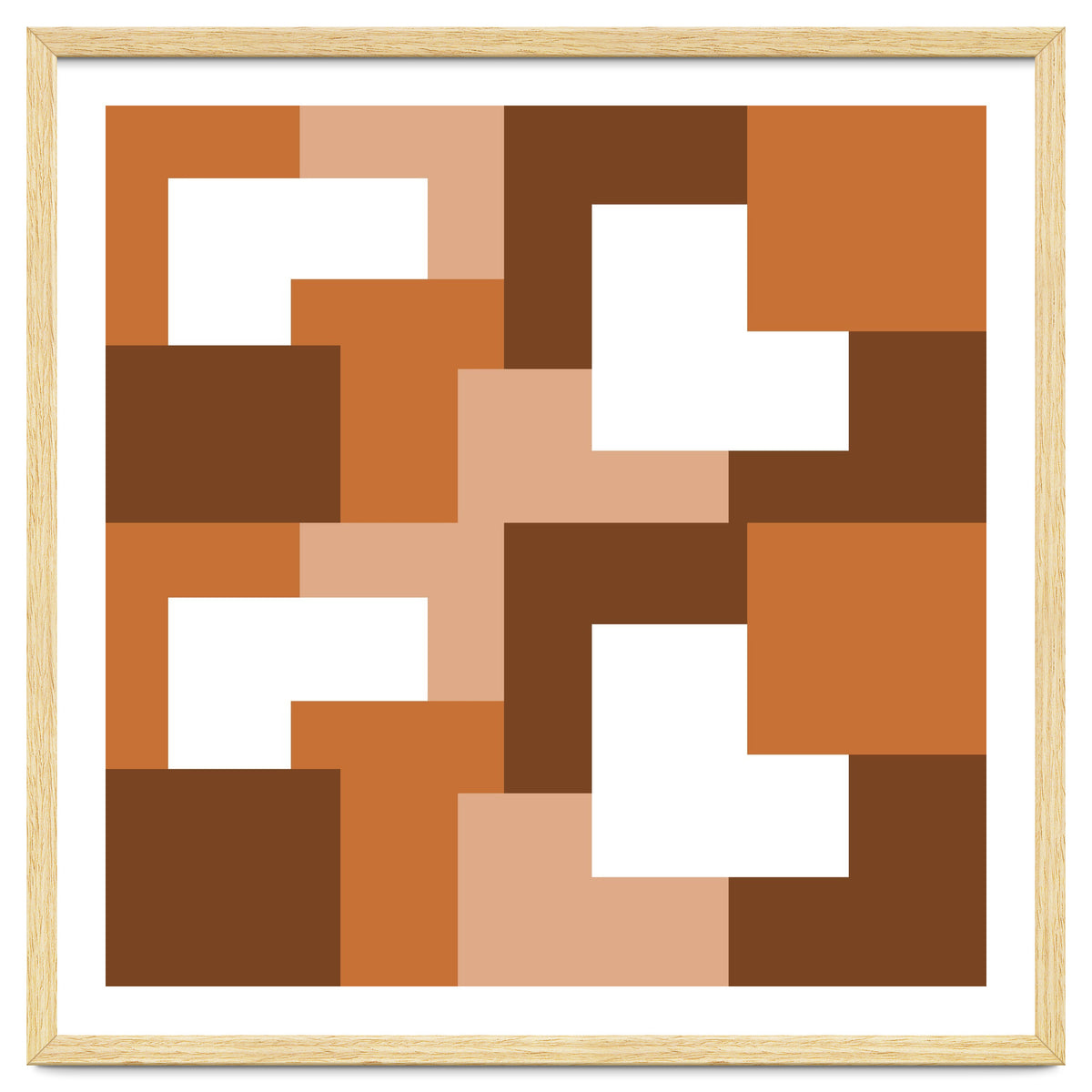 Brown Abstract Square Tiles