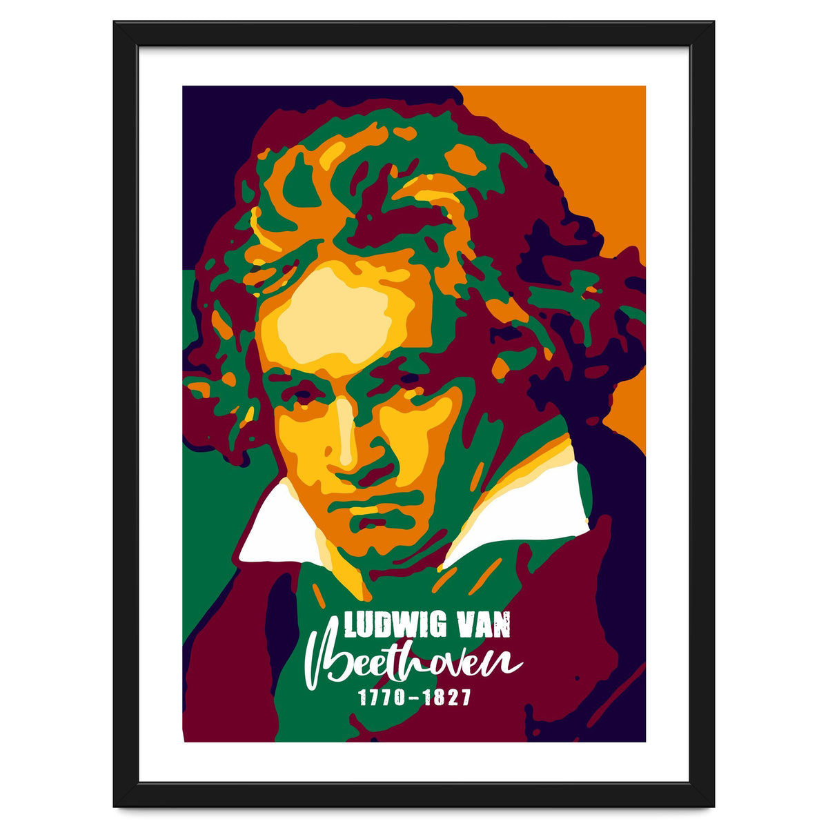 Ludwig Van Beethoven Colorful Art