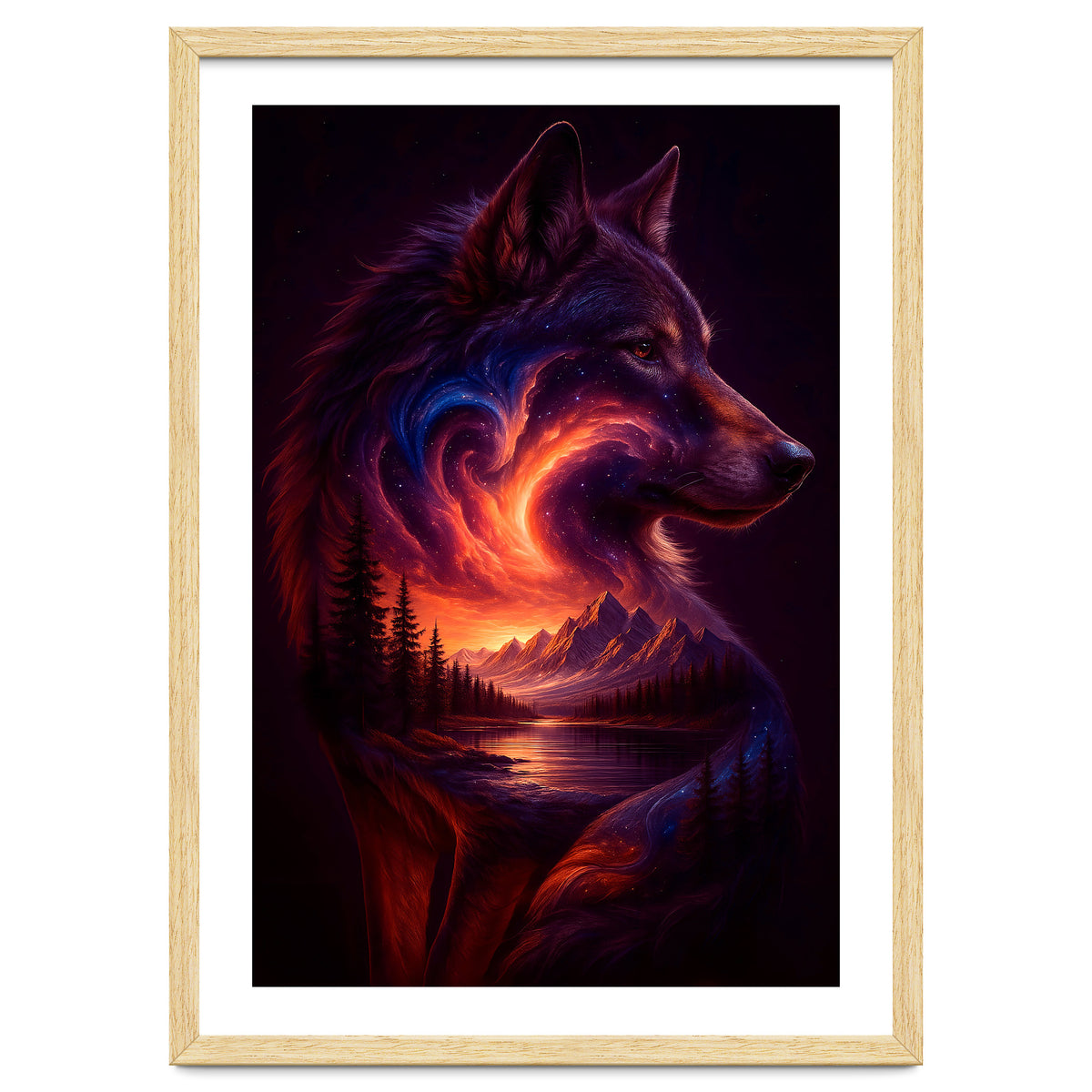 The Nebula Guardian Wolf of the Mountains