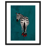 Zebra wearing heals thumbnail