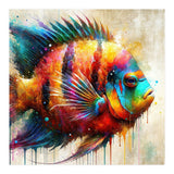 Colorful Tropical Fish Portrait (Print Only) thumbnail