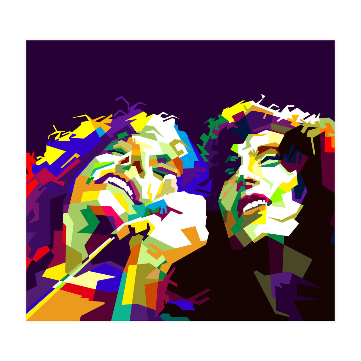 Robert Plant And Jimmy Page Pop Art WPAP (Print Only)