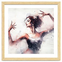 Elegant Ballet Dancer Portrait In Motion