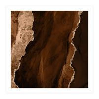 Brown & Gold Agate Texture 01 (Print Only)