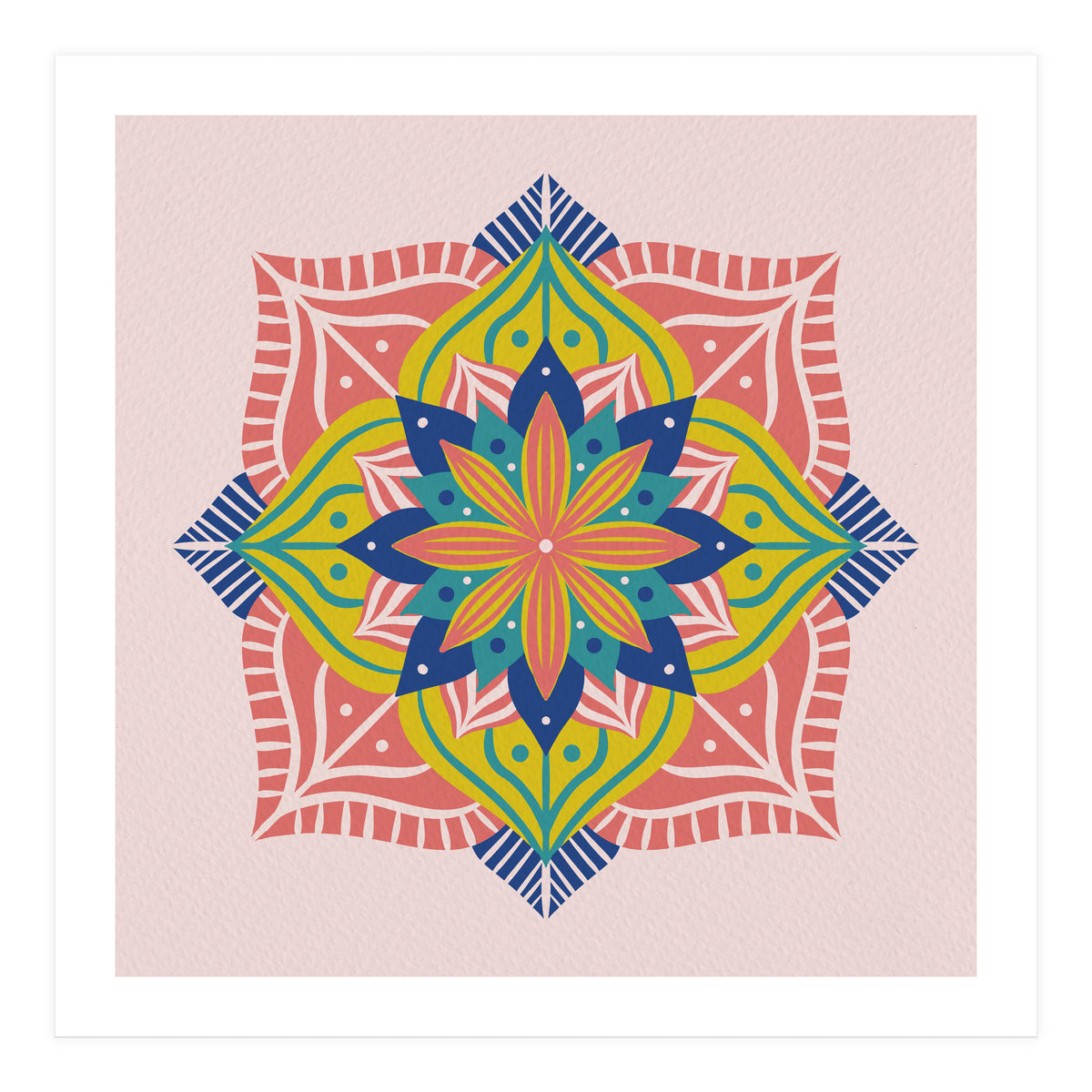 Colorful abstract mandala (Print Only)