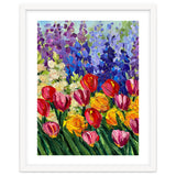 Vibrant Summer Tulip Garden Oil Painting thumbnail