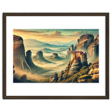 Vintage Greece, Meteora Monasteries Poster thumbnail