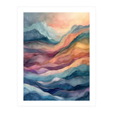 Abstract Fluid Mountain Landscape Art (Print Only) thumbnail