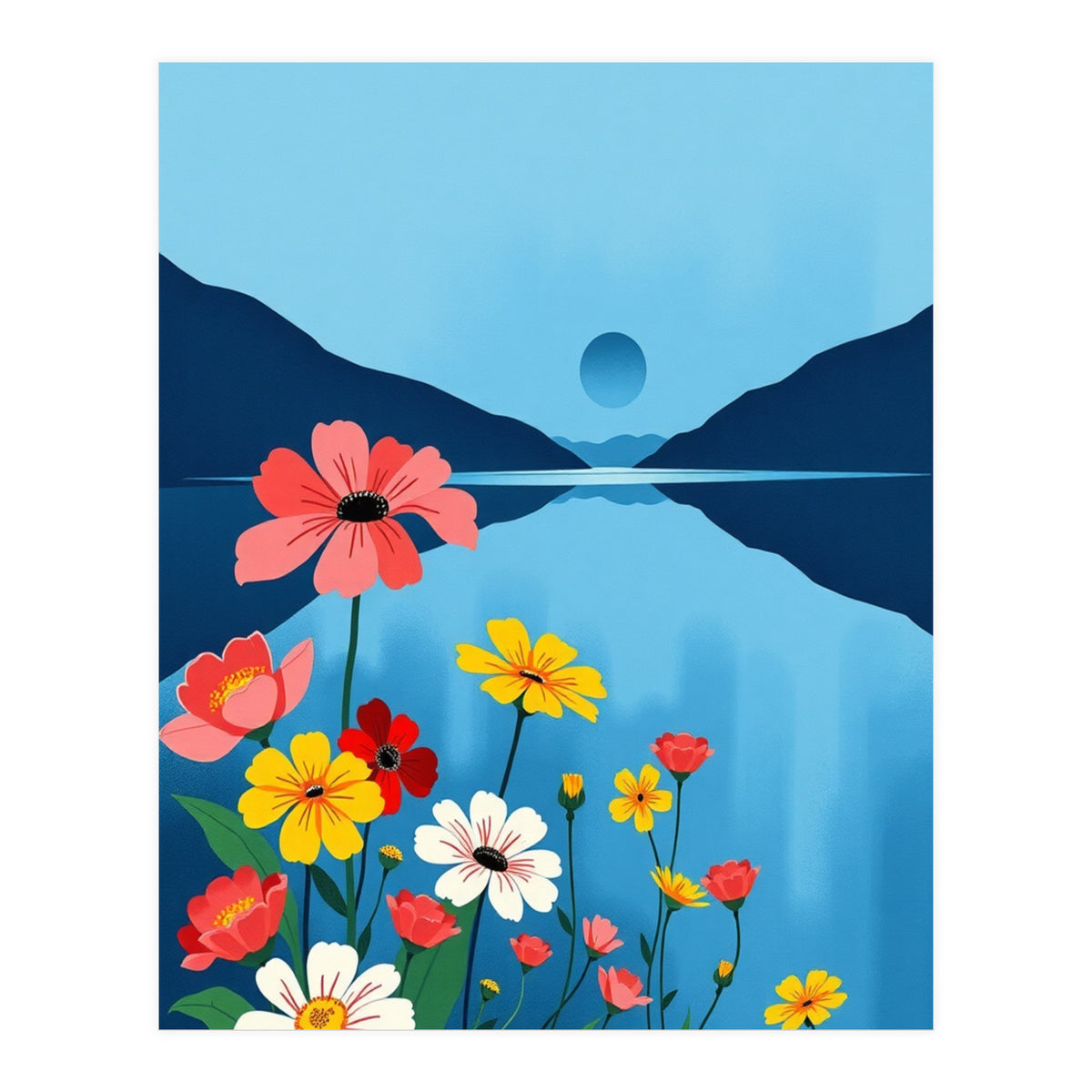 Floral Lake Calm (Print Only)