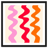Squiggly Lines - orange, pink and cream thumbnail