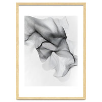 Abstract Black And White Flowing Lines Forming Organic Shapes And Forms