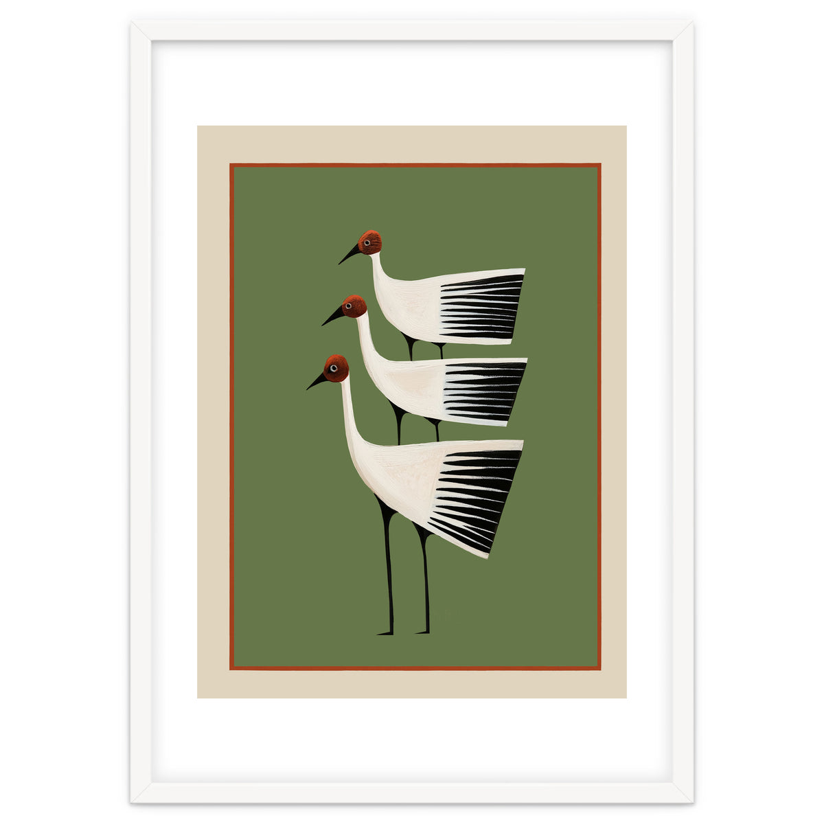 Striped Bird Trio I