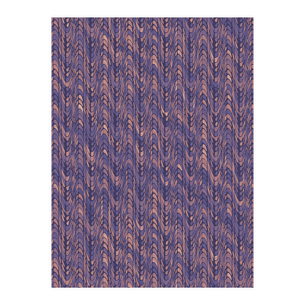 End Of Silence, Dark Purple Neutral Graphic Design, Eclectic Texture Pattern (Print Only)