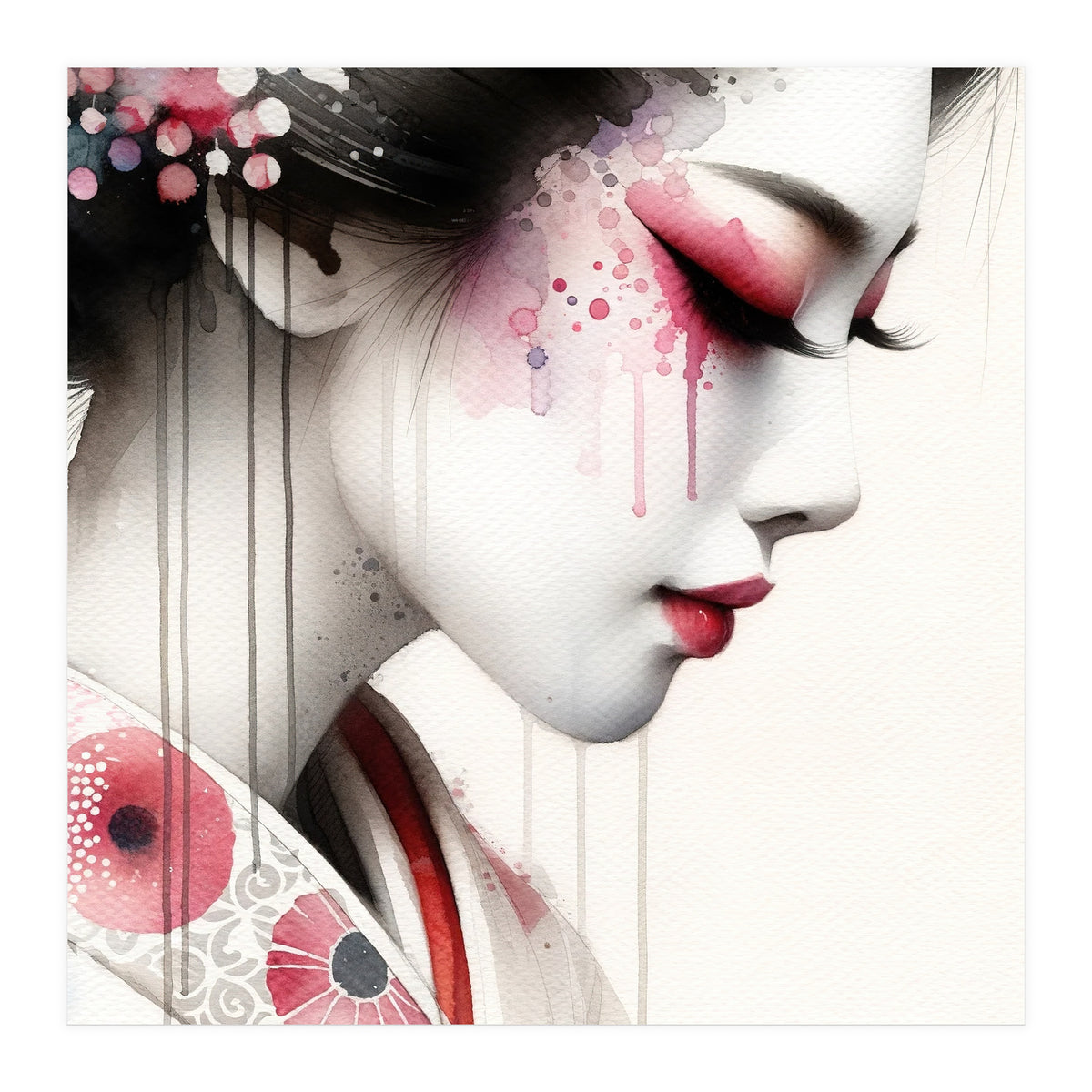 Petal Drift Modern Geisha (Print Only)