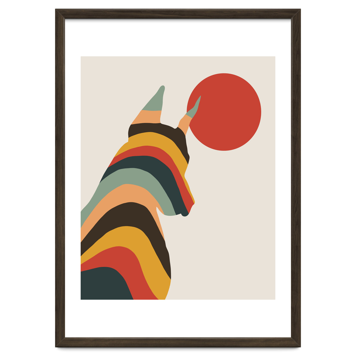 Dog Years, Rainbow Bohemian Animal, Pets Rise Dogs Retro, Eclectic Contemporary Solo