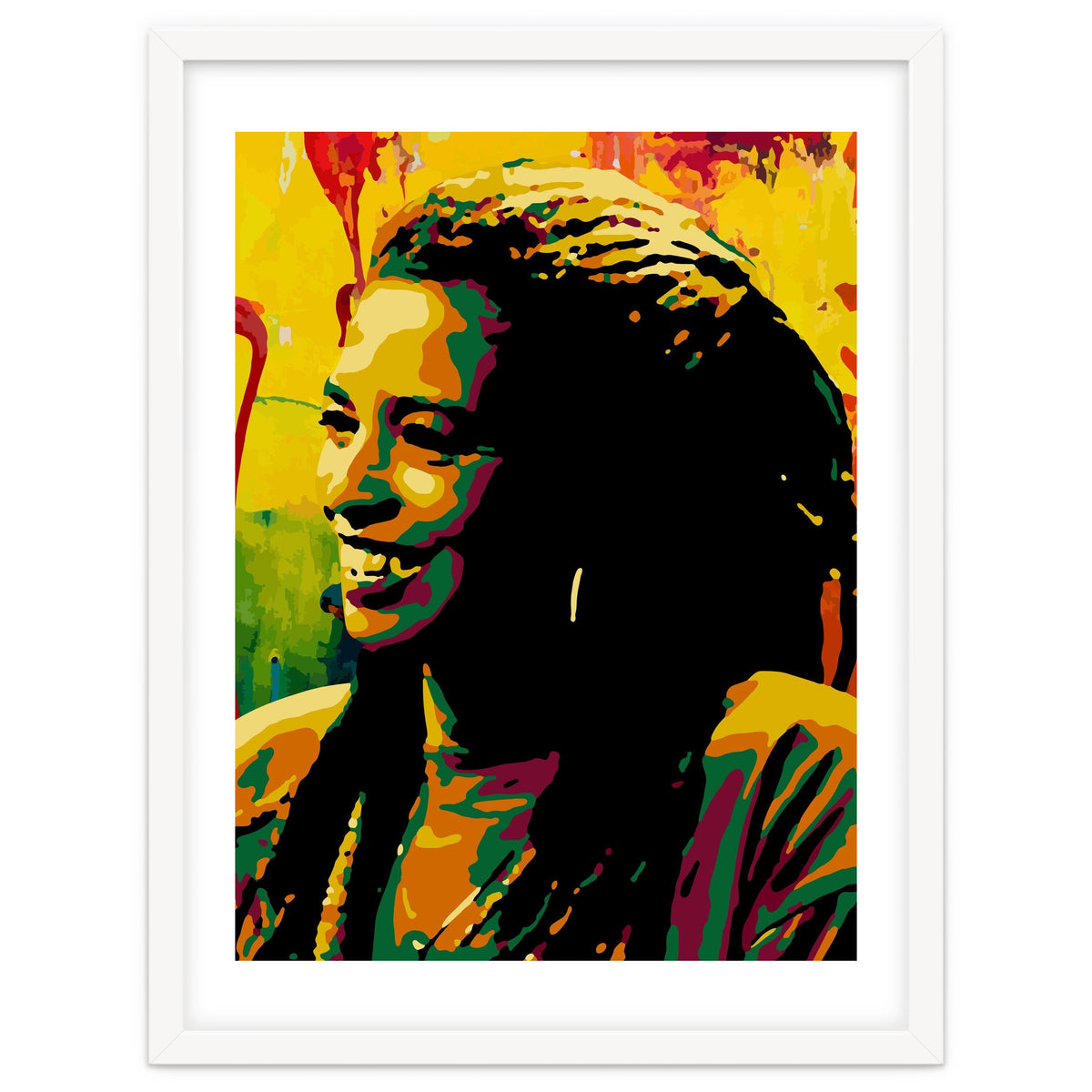 Angela Davis Colorful abstract Art