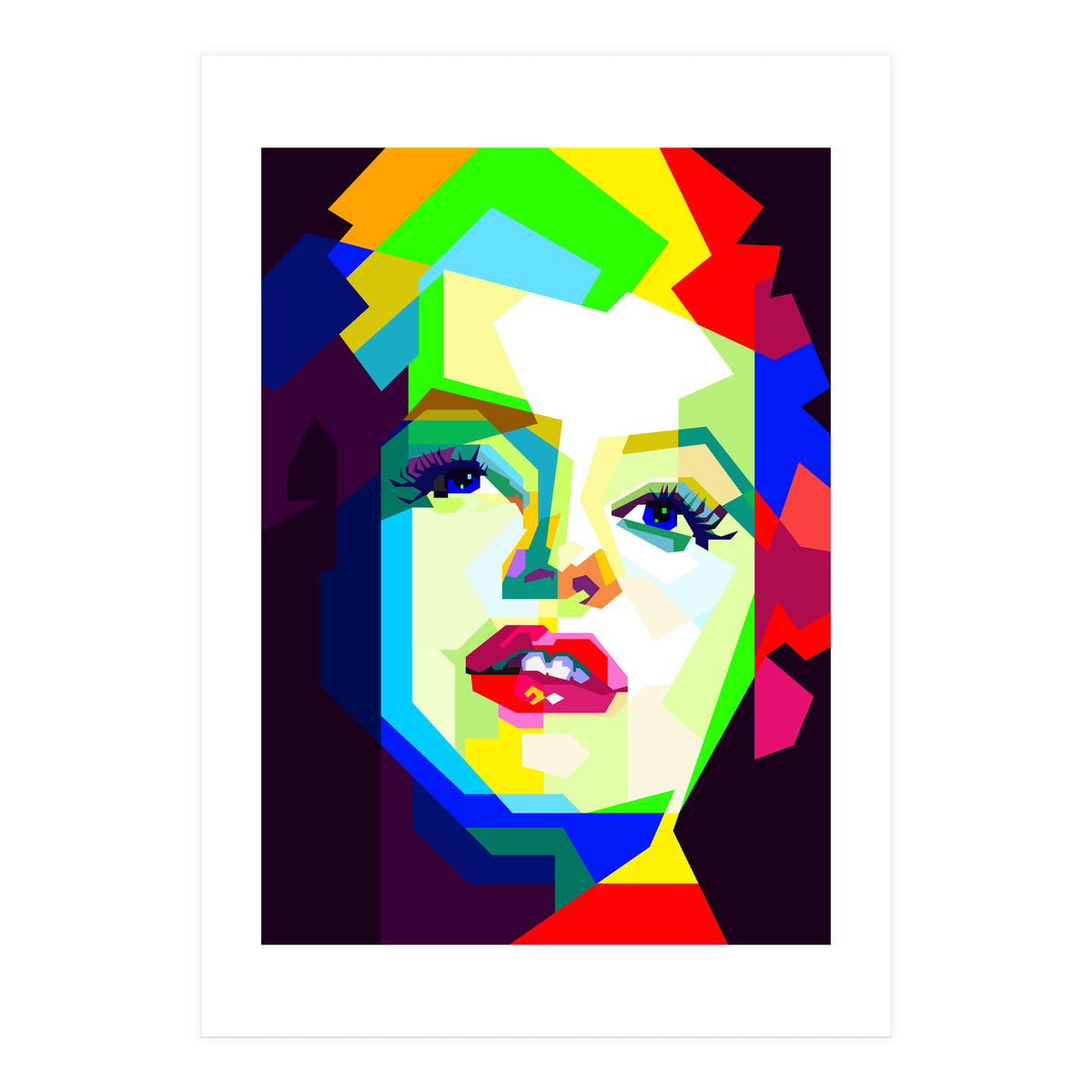 Marilyn Monroe Colorful Illustration Pop Art WPAP (Print Only)
