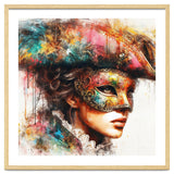 Watercolor Carnival Venetian Mask Woman thumbnail