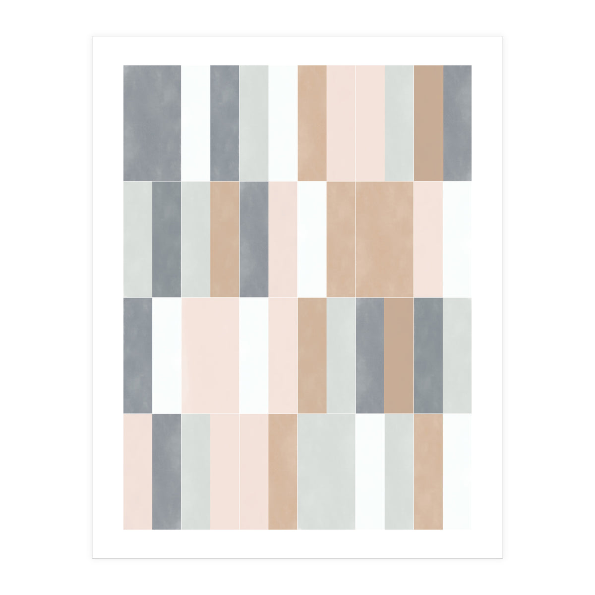 Muted Pastel Tiles 02 (Print Only)