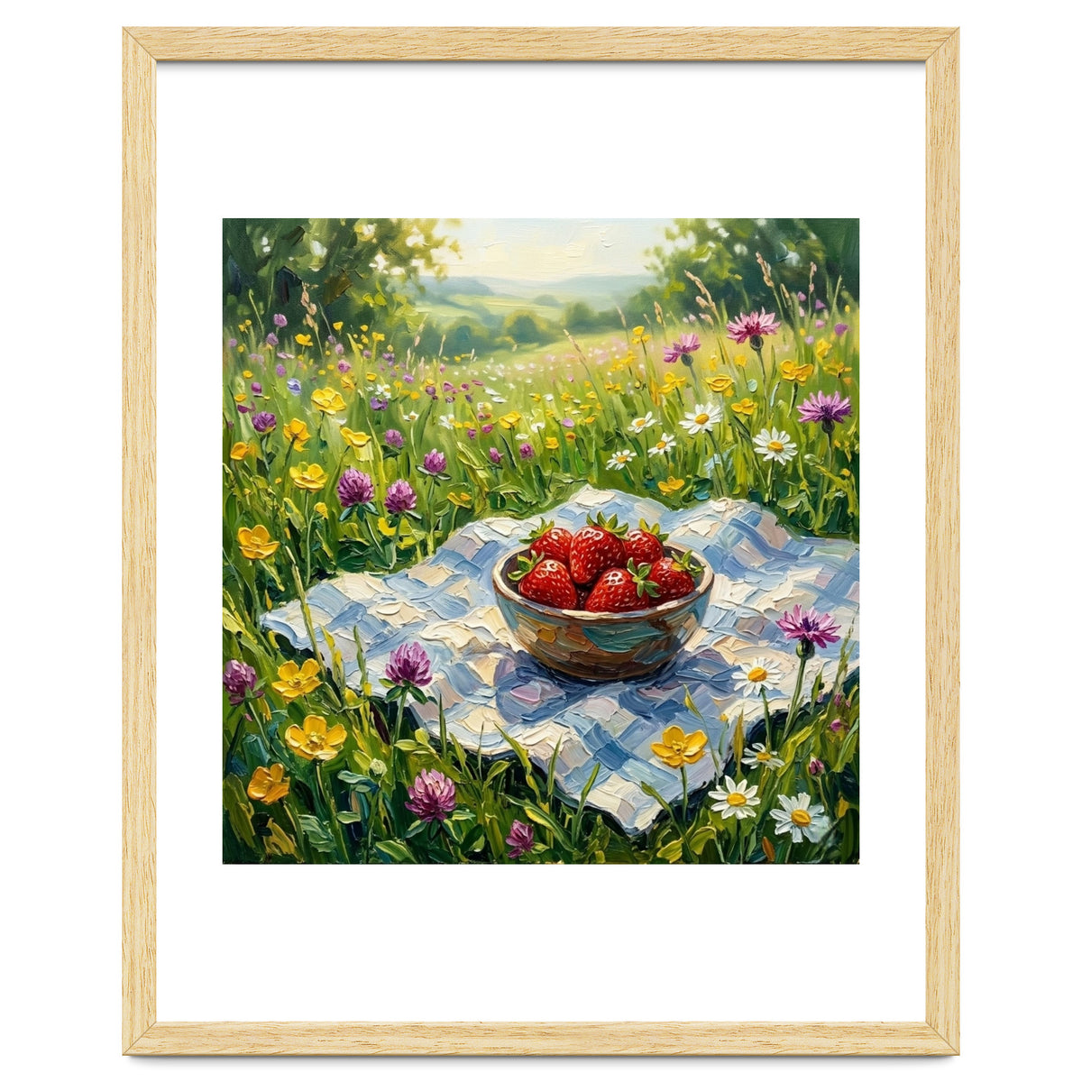 Summer Strawberries in the Meadow