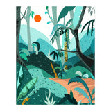 Jungle Paradise, Tropical Nature Forest Botanical Plants, Bohemian Vintage Exotic Wild (Print Only) thumbnail
