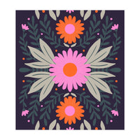 Pink And Orange Flowers (Print Only)