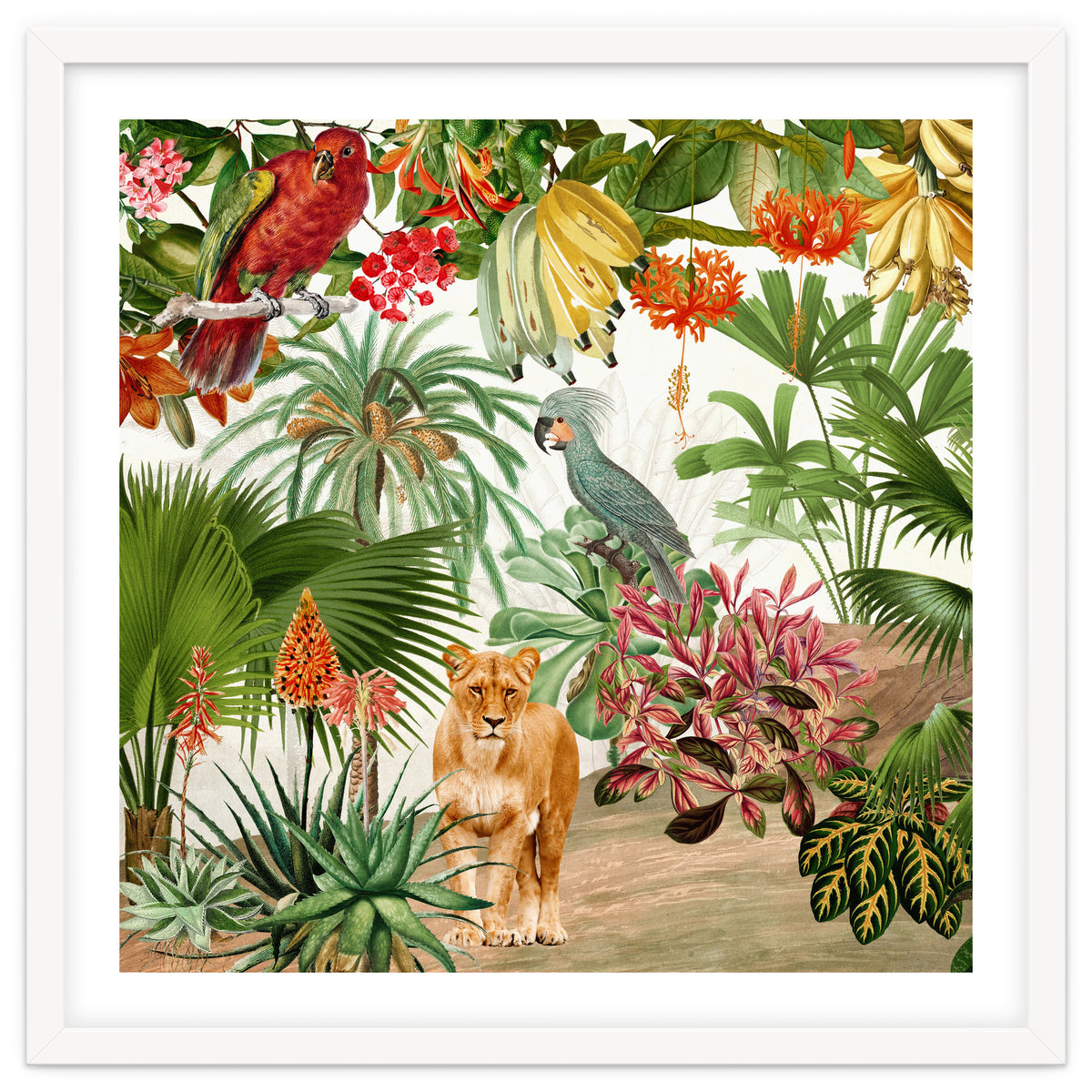 Vintage Tropical Jungle Paradise