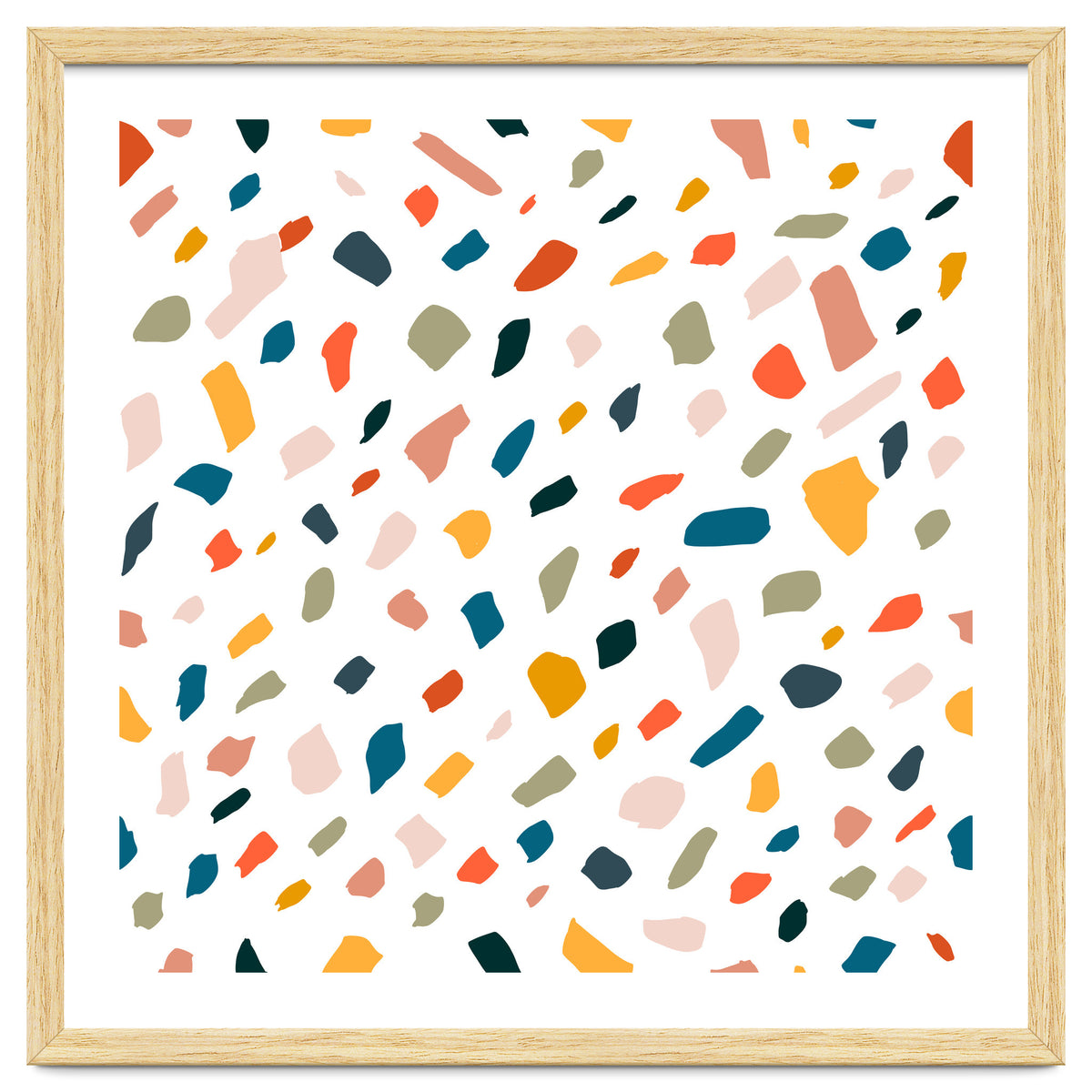 TerrazzoTerrazzo, Abstract Quirky Shapes Bohemian Modern Pattern Confetti Celebration Random Colorful Shapes