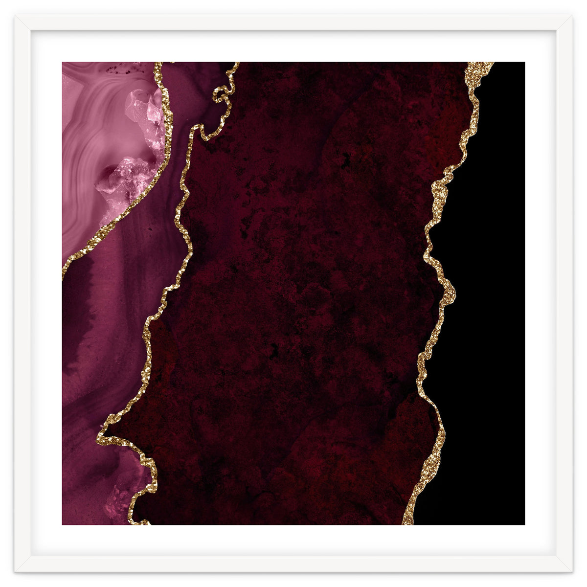 Burgundy & Gold Agate Texture 15