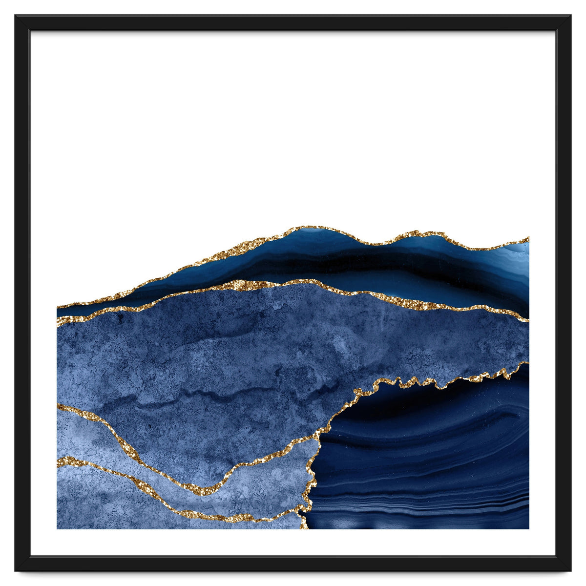 Navy & Gold Agate Texture 24