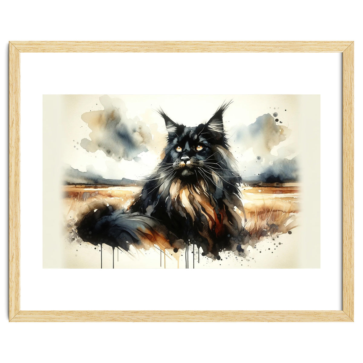Mystical Black Cat In The Wild