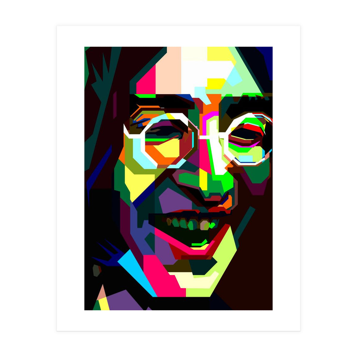 John Lennon English Rock And Roll Pop Art Wpap (Print Only)
